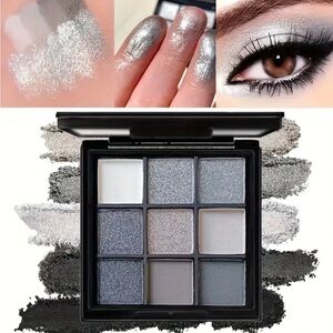 ⭐️Silver and Gray Eyeshadow Palette